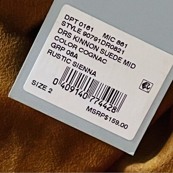 Antonio Melani Kinnon Faux Suede Dress Size 2 NWT Cognac Brown Fit & Flare - Picture 7 of 8